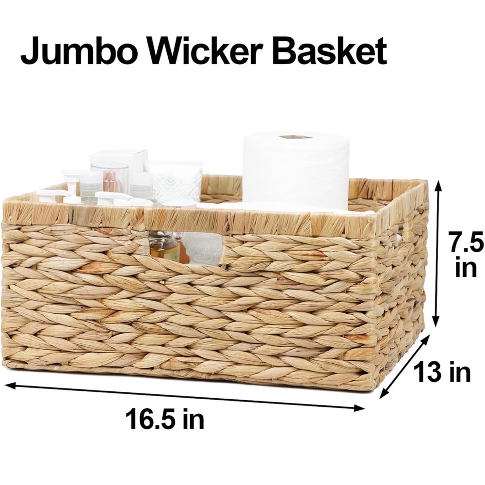 Jumbo Wicker Storage Basket - Natural Seagrass